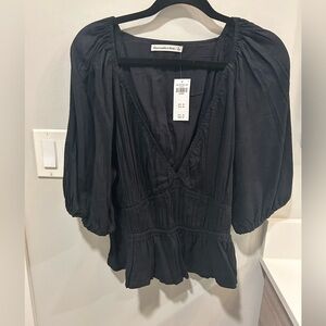 New! Abercrombie & Fitch Peplum Top